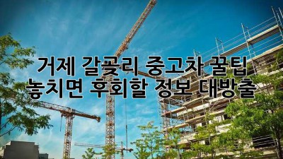 거제 갈곶리 중고차 꿀팁🍯: 놓치면 후회할 정보 대방출!