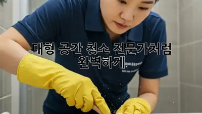 대형 공간 청소: 전문가처럼 완벽하게!